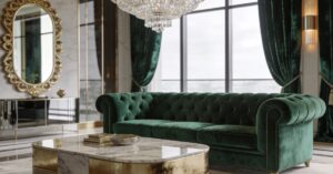 Styl glamour we wnętrzach: jak urządzić salon w wielkim stylu?