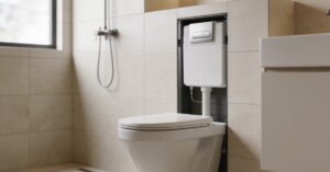 Ile miejsca na wc podwieszany? Planuj stelaż i odległości w łazience